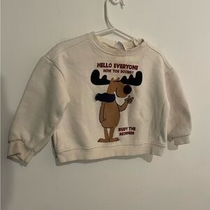 ZARA Kids |play condtion  | REINDEER crew neck‎ 18-24 months